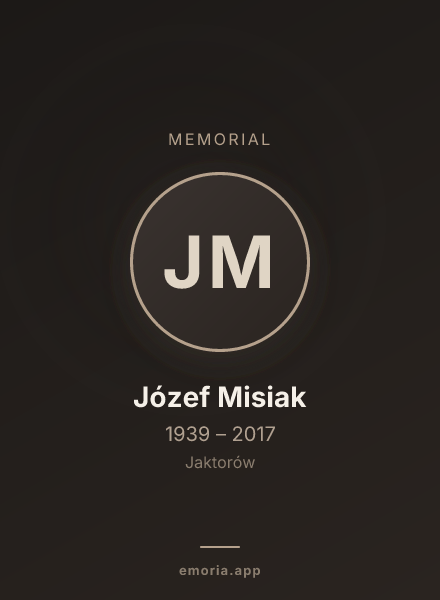 Memorial portrait of Józef Misiak