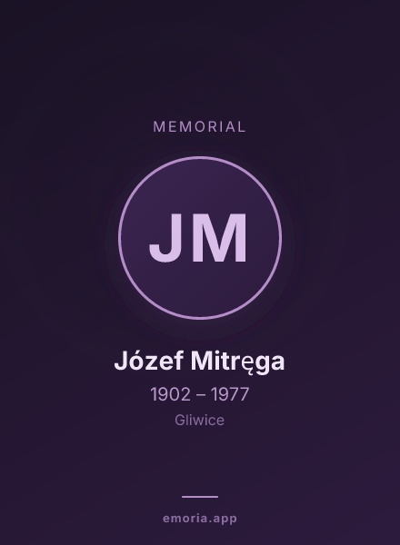 Memorial portrait of Józef Mitręga