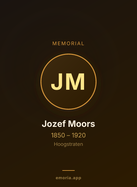 Memorial portrait of Jozef Moors