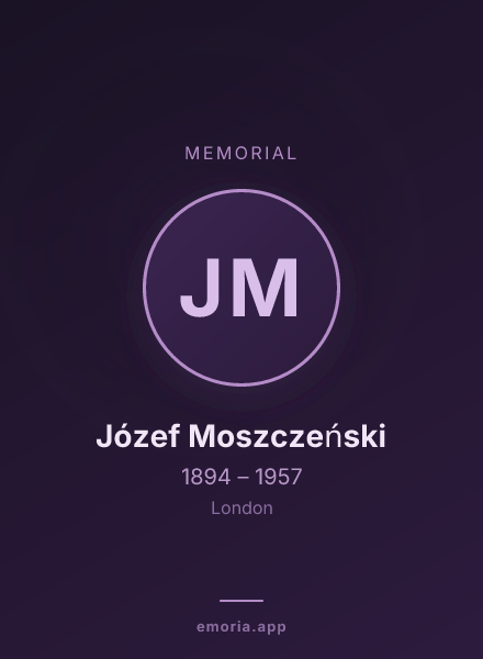 Memorial portrait of Józef Moszczeński