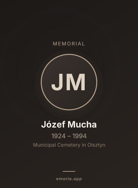 Memorial portrait of Józef Mucha
