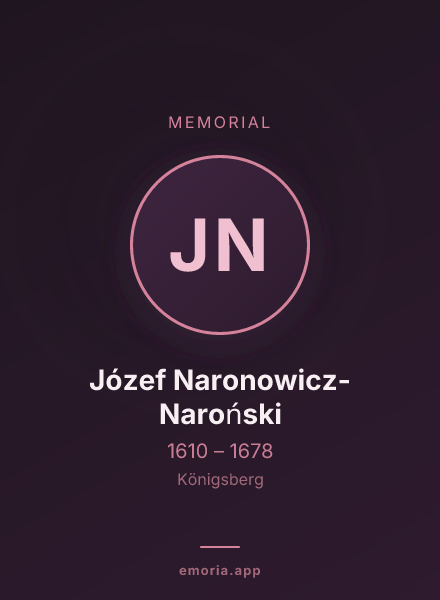 Memorial portrait of Józef Naronowicz-Naroński