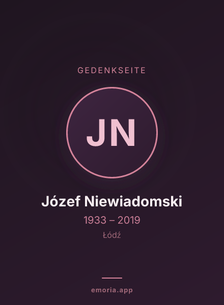 Gedenkportrait von Józef Niewiadomski