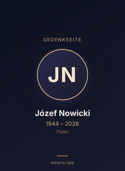 Gedenkportrait von Józef Nowicki