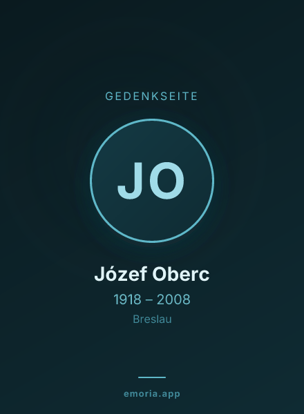 Gedenkportrait von Józef Oberc