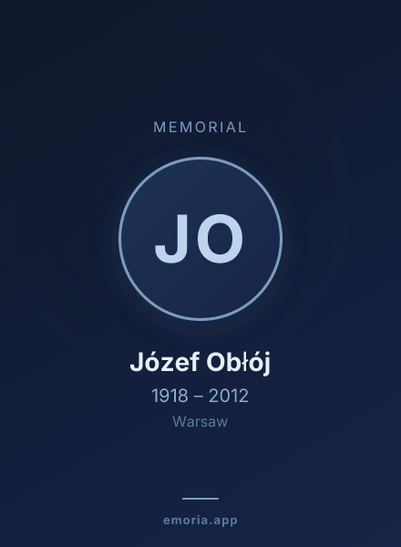 Memorial portrait of Józef Obłój