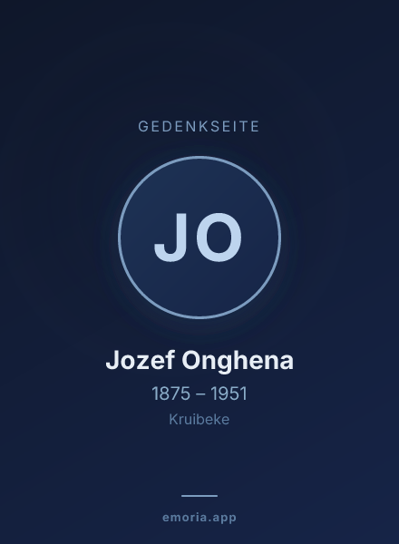 Gedenkportrait von Jozef Onghena
