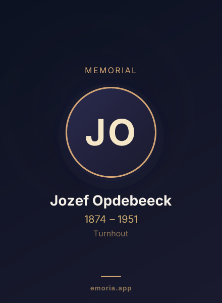 Memorial portrait of Jozef Opdebeeck