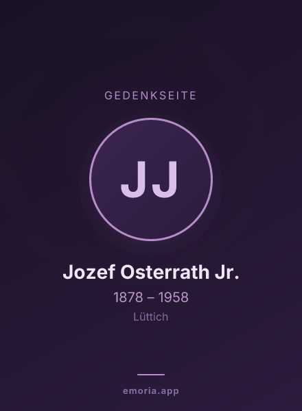 Gedenkportrait von Jozef Osterrath Jr.