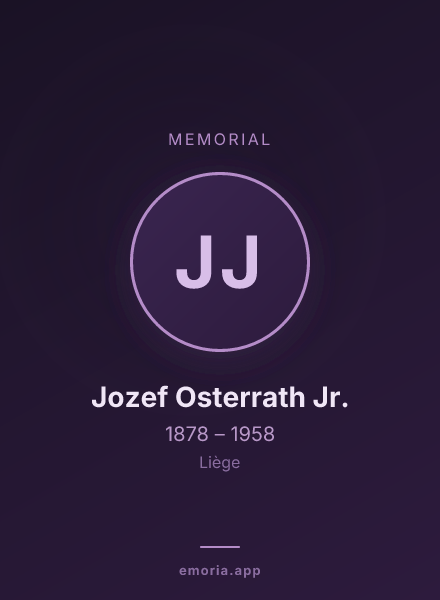 Memorial portrait of Jozef Osterrath Jr.