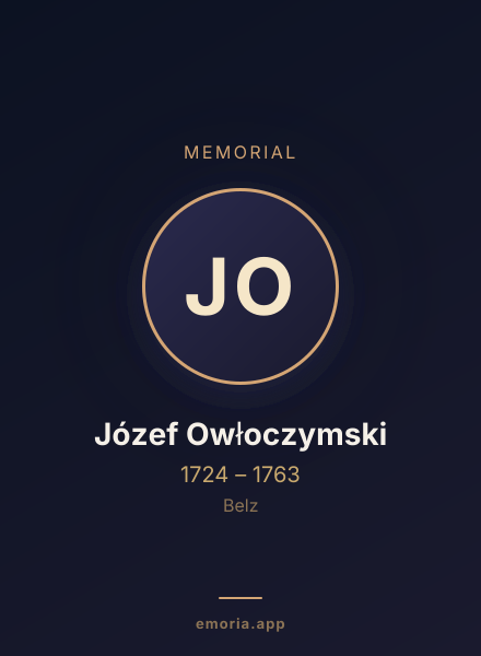 Memorial portrait of Józef Owłoczymski