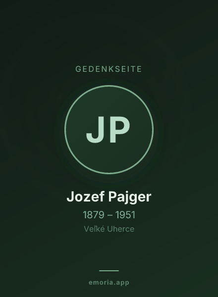Gedenkportrait von Jozef Pajger