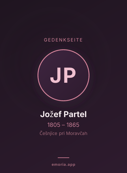 Gedenkportrait von Jožef Partel