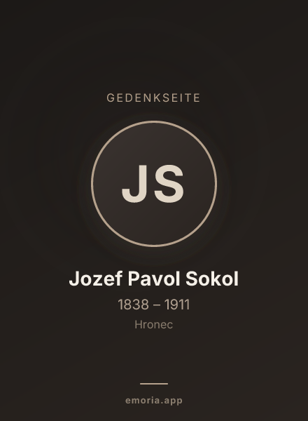 Gedenkportrait von Jozef Pavol Sokol