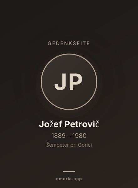 Gedenkportrait von Jožef Petrovič