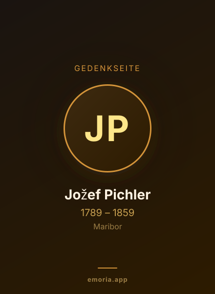 Gedenkportrait von Jožef Pichler