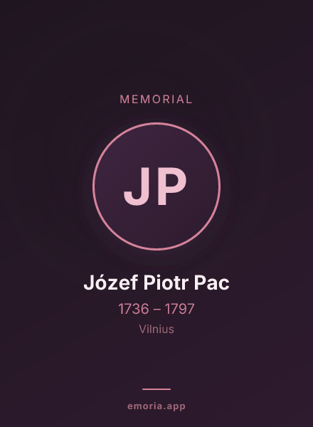 Memorial portrait of Józef Piotr Pac