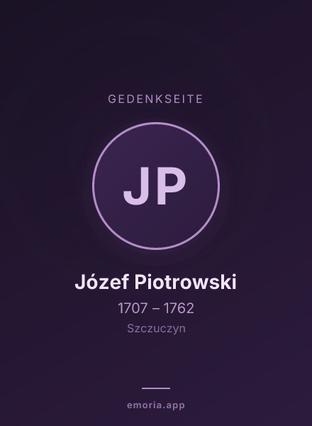 Gedenkportrait von Józef Piotrowski