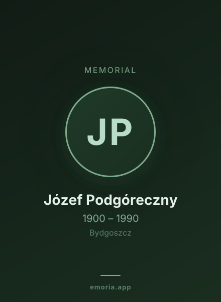 Memorial portrait of Józef Podgóreczny