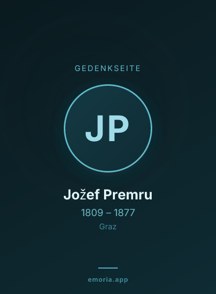 Gedenkportrait von Jožef Premru