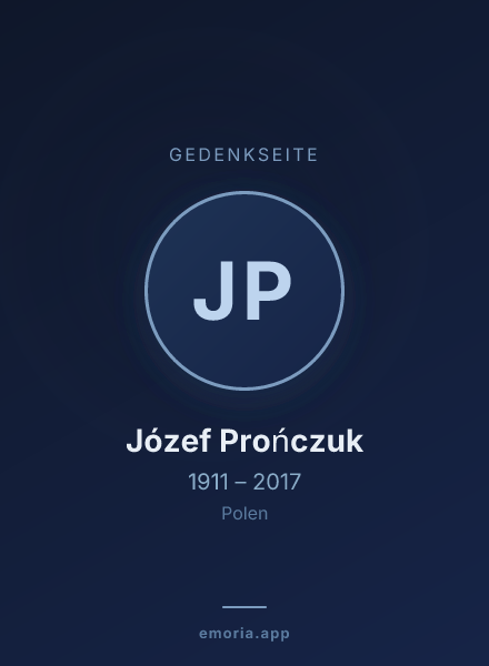 Gedenkportrait von Józef Prończuk