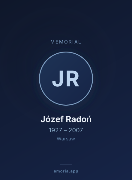 Memorial portrait of Józef Radoń