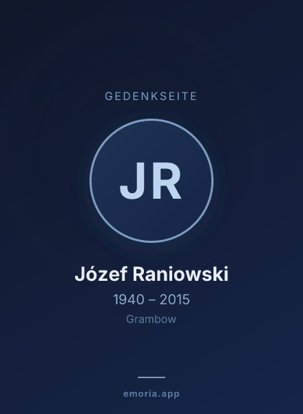 Gedenkportrait von Józef Raniowski