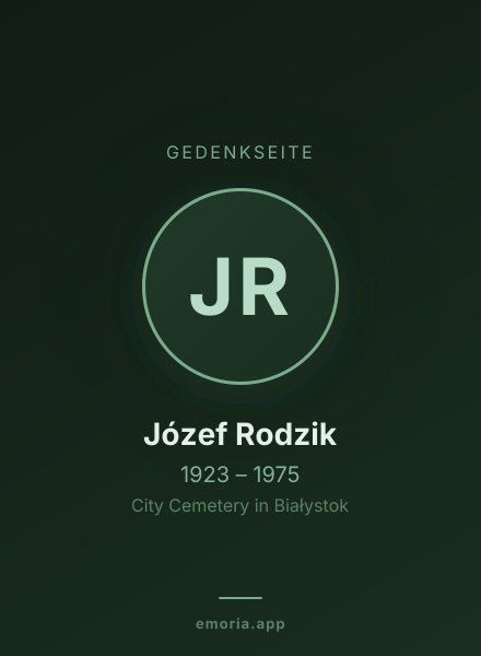Gedenkportrait von Józef Rodzik