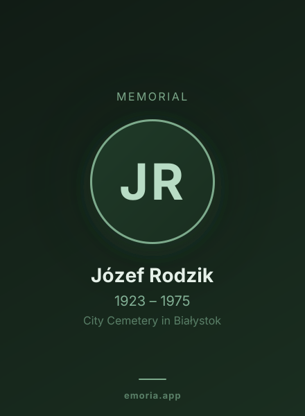 Memorial portrait of Józef Rodzik