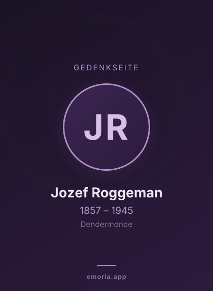 Gedenkportrait von Jozef Roggeman