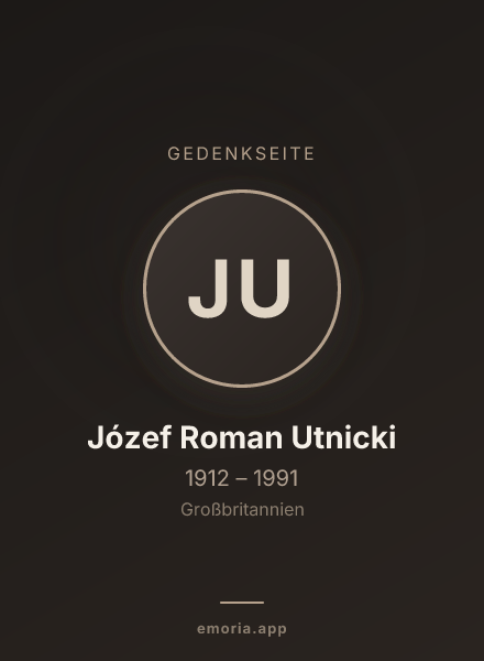 Gedenkportrait von Józef Roman Utnicki