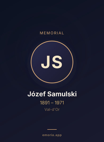 Memorial portrait of Józef Samulski