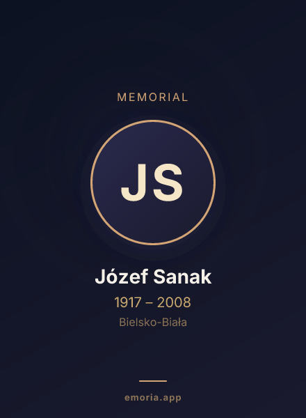 Memorial portrait of Józef Sanak