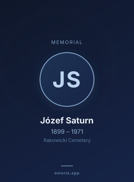 Memorial portrait of Józef Saturn