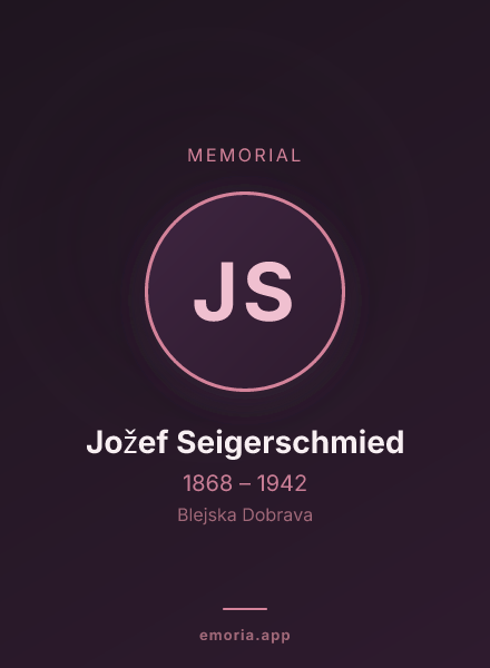 Memorial portrait of Jožef Seigerschmied