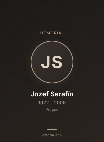 Memorial portrait of Jozef Serafín