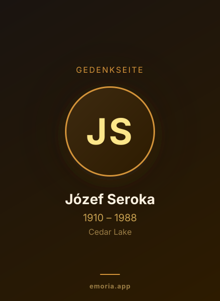 Gedenkportrait von Józef Seroka