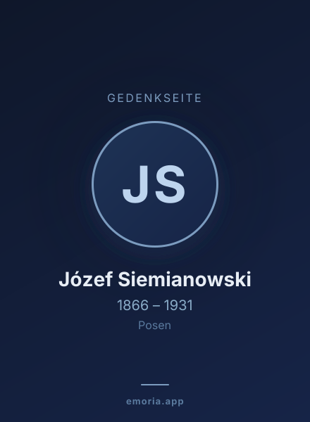 Gedenkportrait von Józef Siemianowski