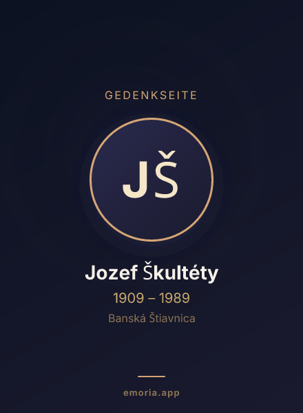 Gedenkportrait von Jozef Škultéty