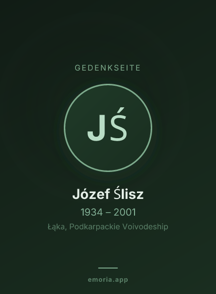 Gedenkportrait von Józef Ślisz