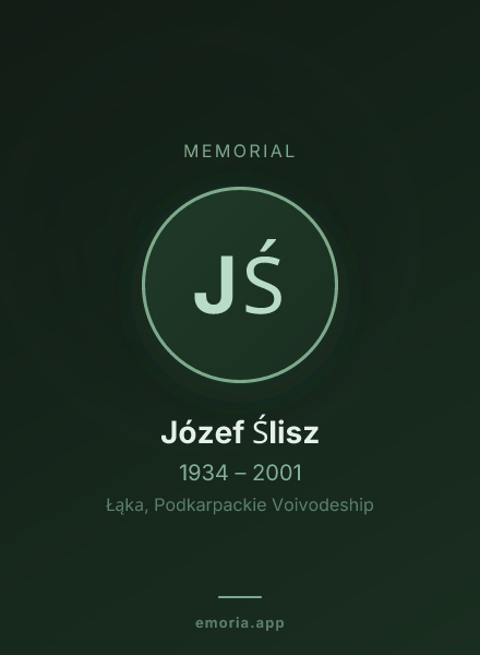 Memorial portrait of Józef Ślisz