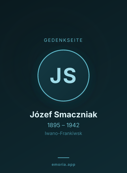 Gedenkportrait von Józef Smaczniak