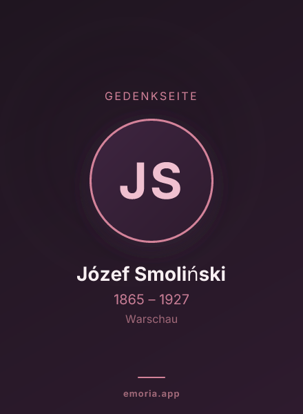 Gedenkportrait von Józef Smoliński