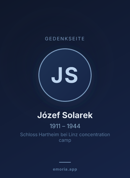Gedenkportrait von Józef Solarek