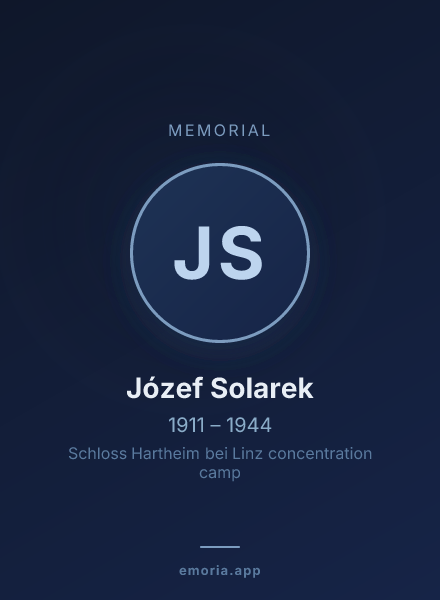 Memorial portrait of Józef Solarek