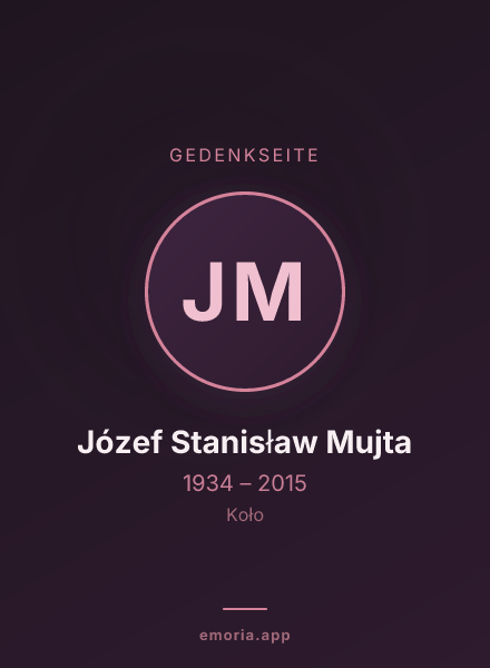 Gedenkportrait von Józef Stanisław Mujta