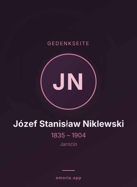 Gedenkportrait von Józef Stanisław Niklewski