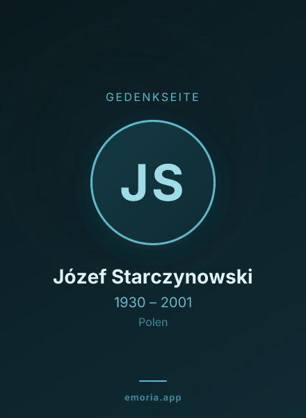 Gedenkportrait von Józef Starczynowski