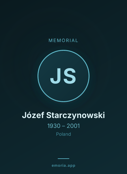 Memorial portrait of Józef Starczynowski