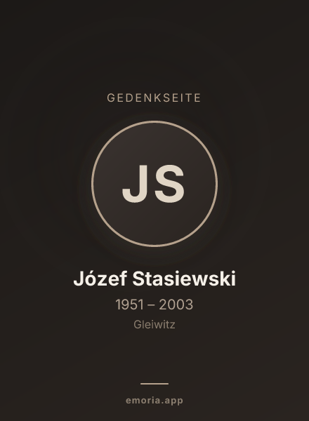 Gedenkportrait von Józef Stasiewski